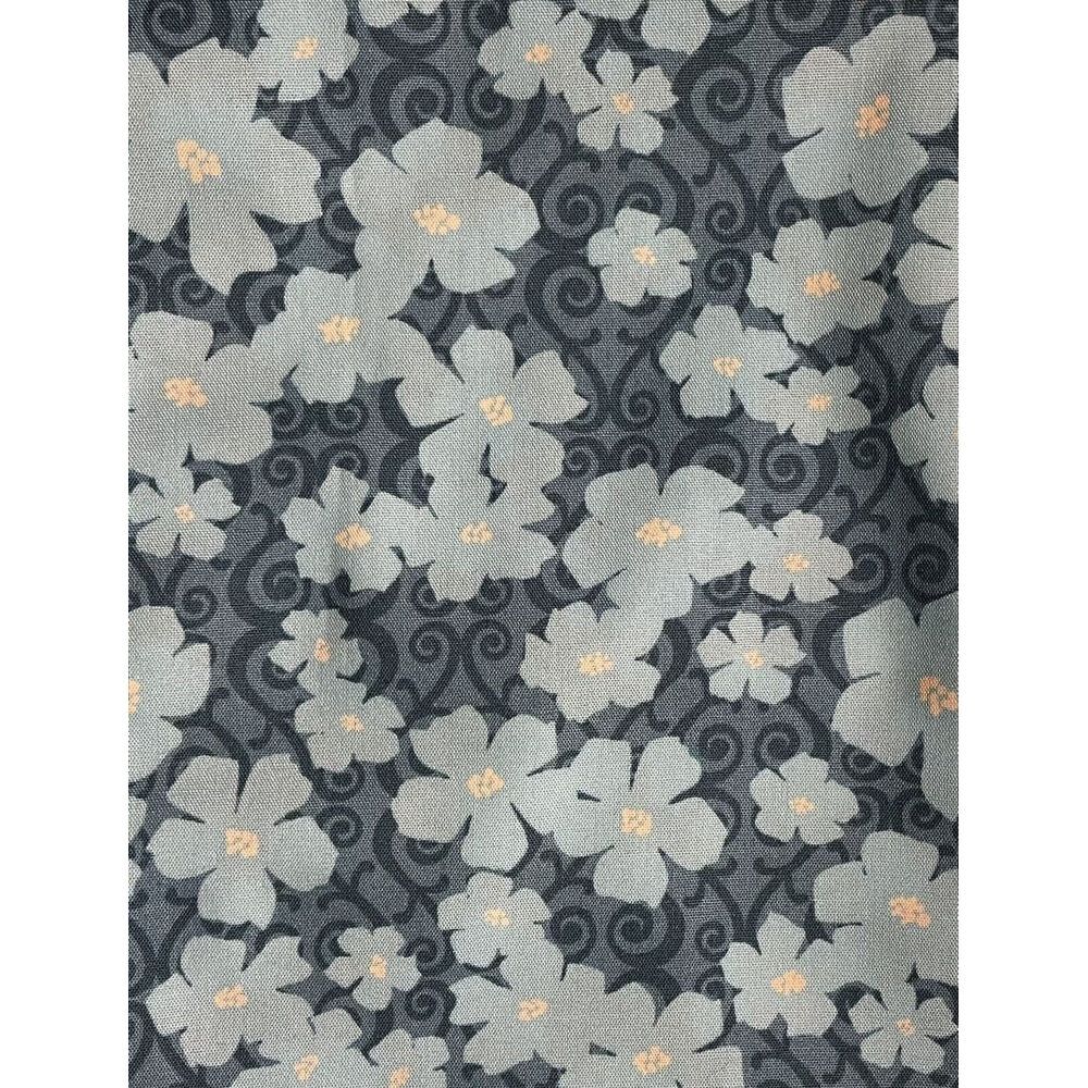 Nancy Mims Mod Green Pod For Robert Kaufman Fabric -Blue Poppies- 1 Yard